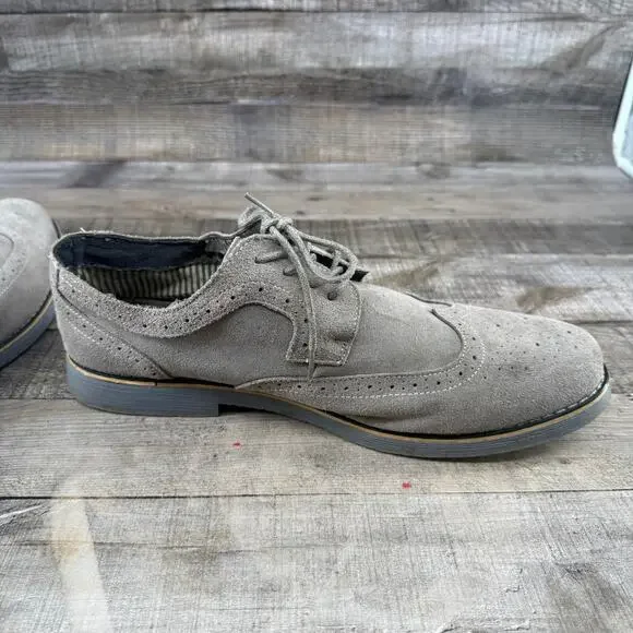 Alpine Swiss Mens Dress Shoes Gray Suede Wingtip Brogue Lace Up SZ 13 Men - Picture 14 of 16
